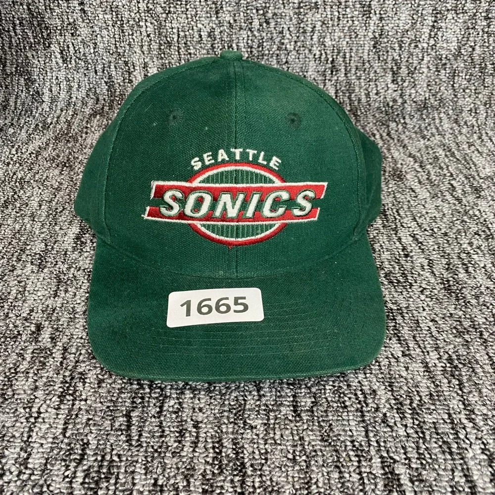 Vintage Seattle Sonics Hat Sports Specialties Strapback Green NBA Cap Taiwan